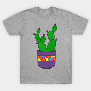 Cute Cactus Design #202: Pretty Cacti Bunch In Lovely Pot T-Shirt